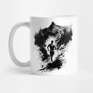 The Runner's Adventure on the Mountain Trail Mug